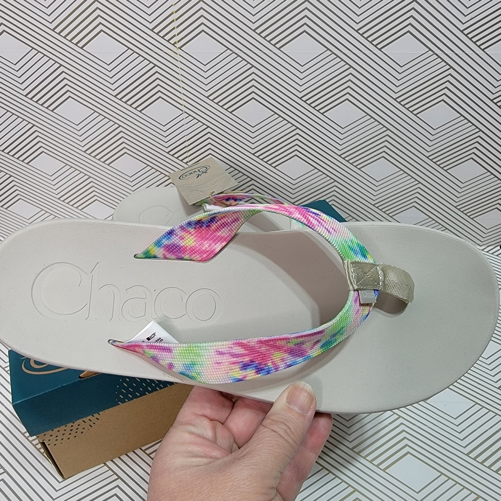 NWT Chaco Women's Chillos Light Tie Dye Flip Flops Size 11 US, 42 EU. - Picture 2 of 6